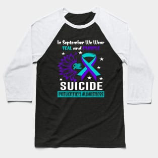 Suicide Prevention Awareness Semi-Colon Mental Health Baseball T-Shirt